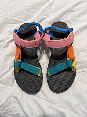 Teva Multicolor Strap Sandals - Pink, Blue, Teal, Orange, Yellow